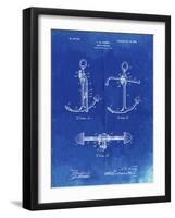 PP745-Faded Blueprint Boat Anchor Patent Poster-Cole Borders-Framed Giclee Print
