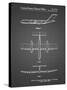 PP749-Black Grid Boeing RC-1 Airplane Concept Patent Poster-Cole Borders-Stretched Canvas