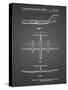 PP749-Black Grid Boeing RC-1 Airplane Concept Patent Poster-Cole Borders-Stretched Canvas