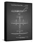 PP749-Black Grid Boeing RC-1 Airplane Concept Patent Poster-Cole Borders-Framed Stretched Canvas