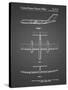 PP749-Black Grid Boeing RC-1 Airplane Concept Patent Poster-Cole Borders-Stretched Canvas