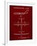 PP749-Burgundy Boeing RC-1 Airplane Concept Patent Poster-Cole Borders-Framed Giclee Print