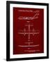 PP749-Burgundy Boeing RC-1 Airplane Concept Patent Poster-Cole Borders-Framed Giclee Print