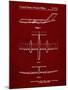 PP749-Burgundy Boeing RC-1 Airplane Concept Patent Poster-Cole Borders-Mounted Giclee Print