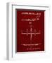 PP749-Burgundy Boeing RC-1 Airplane Concept Patent Poster-Cole Borders-Framed Giclee Print