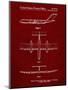 PP749-Burgundy Boeing RC-1 Airplane Concept Patent Poster-Cole Borders-Mounted Giclee Print