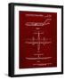 PP749-Burgundy Boeing RC-1 Airplane Concept Patent Poster-Cole Borders-Framed Giclee Print