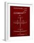 PP749-Burgundy Boeing RC-1 Airplane Concept Patent Poster-Cole Borders-Framed Giclee Print