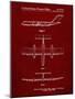 PP749-Burgundy Boeing RC-1 Airplane Concept Patent Poster-Cole Borders-Mounted Giclee Print