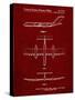 PP749-Burgundy Boeing RC-1 Airplane Concept Patent Poster-Cole Borders-Stretched Canvas