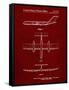 PP749-Burgundy Boeing RC-1 Airplane Concept Patent Poster-Cole Borders-Framed Stretched Canvas