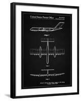 PP749-Vintage Black Boeing RC-1 Airplane Concept Patent Poster-Cole Borders-Framed Giclee Print