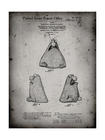 'PP75-Faded Grey Wilkins Coffee (Wontkins) Muppet Patent Poster' Giclee