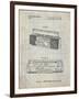 PP752-Antique Grid Parchment Boom Box Patent Poster-Cole Borders-Framed Giclee Print