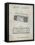 PP752-Antique Grid Parchment Boom Box Patent Poster-Cole Borders-Framed Stretched Canvas