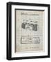 PP752-Antique Grid Parchment Boom Box Patent Poster-Cole Borders-Framed Giclee Print