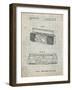 PP752-Antique Grid Parchment Boom Box Patent Poster-Cole Borders-Framed Giclee Print