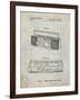 PP752-Antique Grid Parchment Boom Box Patent Poster-Cole Borders-Framed Giclee Print