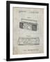 PP752-Antique Grid Parchment Boom Box Patent Poster-Cole Borders-Framed Giclee Print