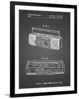 PP752-Black Grid Boom Box Patent Poster-Cole Borders-Framed Premium Giclee Print