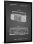 PP752-Black Grid Boom Box Patent Poster-Cole Borders-Framed Giclee Print