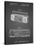 PP752-Black Grid Boom Box Patent Poster-Cole Borders-Stretched Canvas
