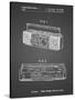 PP752-Black Grid Boom Box Patent Poster-Cole Borders-Stretched Canvas