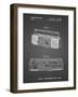 PP752-Black Grid Boom Box Patent Poster-Cole Borders-Framed Giclee Print