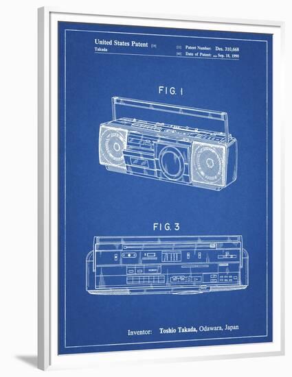 PP752-Blueprint Boom Box Patent Poster-Cole Borders-Framed Premium Giclee Print