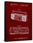 PP752-Burgundy Boom Box Patent Poster-Cole Borders-Framed Stretched Canvas