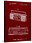 PP752-Burgundy Boom Box Patent Poster-Cole Borders-Stretched Canvas