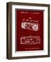 PP752-Burgundy Boom Box Patent Poster-Cole Borders-Framed Giclee Print