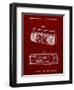 PP752-Burgundy Boom Box Patent Poster-Cole Borders-Framed Giclee Print