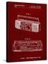 PP752-Burgundy Boom Box Patent Poster-Cole Borders-Stretched Canvas