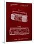 PP752-Burgundy Boom Box Patent Poster-Cole Borders-Framed Giclee Print