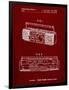 PP752-Burgundy Boom Box Patent Poster-Cole Borders-Framed Giclee Print