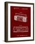 PP752-Burgundy Boom Box Patent Poster-Cole Borders-Framed Giclee Print