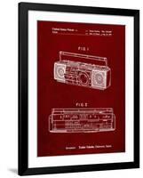 PP752-Burgundy Boom Box Patent Poster-Cole Borders-Framed Giclee Print