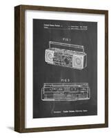 PP752-Chalkboard Boom Box Patent Poster-Cole Borders-Framed Giclee Print