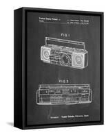 PP752-Chalkboard Boom Box Patent Poster-Cole Borders-Framed Stretched Canvas