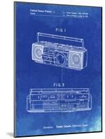 PP752-Faded Blueprint Boom Box Patent Poster-Cole Borders-Mounted Giclee Print