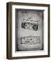 PP752-Faded Grey Boom Box Patent Poster-Cole Borders-Framed Giclee Print