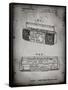 PP752-Faded Grey Boom Box Patent Poster-Cole Borders-Framed Stretched Canvas