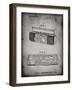 PP752-Faded Grey Boom Box Patent Poster-Cole Borders-Framed Giclee Print