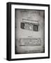 PP752-Faded Grey Boom Box Patent Poster-Cole Borders-Framed Giclee Print