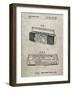 PP752-Sandstone Boom Box Patent Poster-Cole Borders-Framed Giclee Print