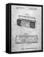 PP752-Slate Boom Box Patent Poster-Cole Borders-Framed Stretched Canvas