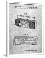 PP752-Slate Boom Box Patent Poster-Cole Borders-Framed Premium Giclee Print