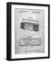 PP752-Slate Boom Box Patent Poster-Cole Borders-Framed Giclee Print