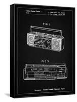 PP752-Vintage Black Boom Box Patent Poster-Cole Borders-Framed Stretched Canvas